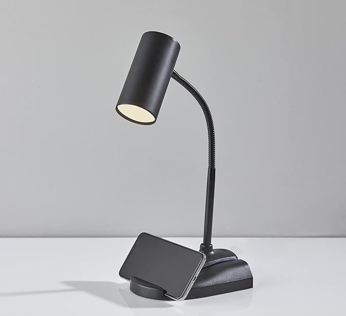 SIMPLEE ADESSO Dual Purpose LED Desk/Clip LAMP Matte Black - LeafyLoom