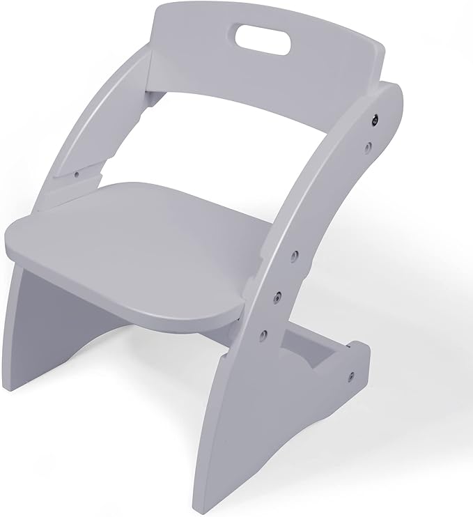 HOUCHCIS Toddler Chair, Wooden Toddler Chair for Kids, Adjustable Kids Chairs for Toddlers, Toddler Chairs and Small Chair, Kids Chair (Grey) - LeafyLoom