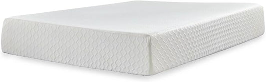 Signature Design by Ashley King Size Chime 12 Inch Medium Firm Memory Foam Mattress with Green Tea & Charcoal Gel - LeafyLoom