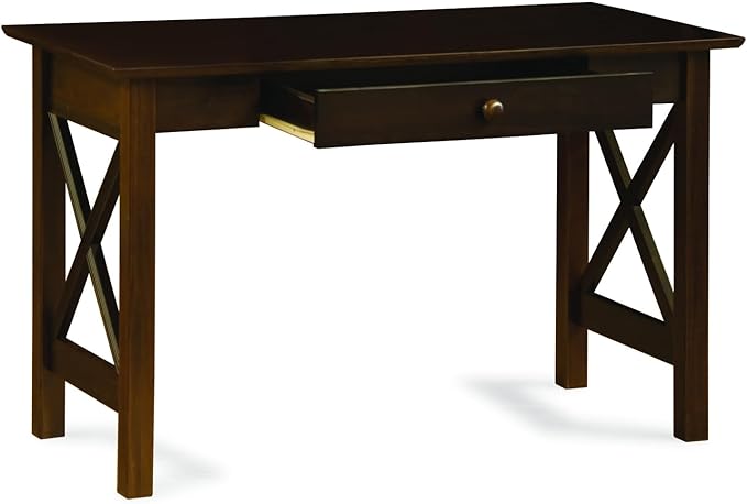 AFI Lexi Desk with Drawer, Brown, Multipurpose Desk - LeafyLoom