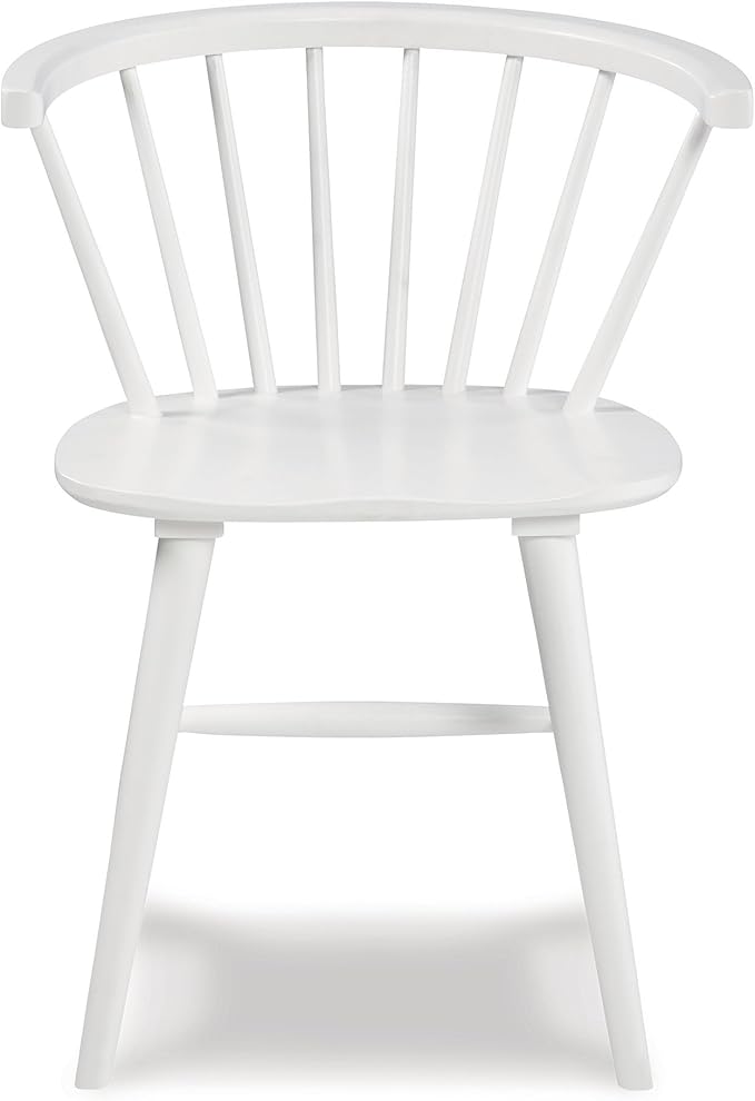 Signature Design by Ashley Grannen Modern 18" Spindle Back Dining Chair, 2 Count, White - LeafyLoom