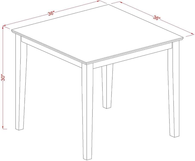 East West Furniture OXBA3-LWH-01 Oxford 3 Piece Kitchen Set for Small Spaces Contains a Square Dining Room Table and 2 Cream Linen Fabric Upholstered Chairs, 36x36 Inch - LeafyLoom