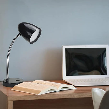 LED Desk Lamp, Flexible Gooseneck with Table lamp, 3.5W 240LM 4000K Cool White Study Lamps for Bedroom and Office, Eye Protection, ETL Listed,Black - LeafyLoom