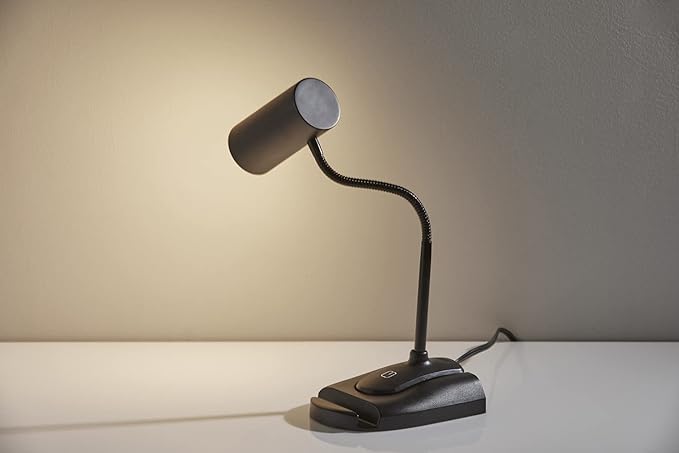 SIMPLEE ADESSO Dual Purpose LED Desk/Clip LAMP Matte Black - LeafyLoom