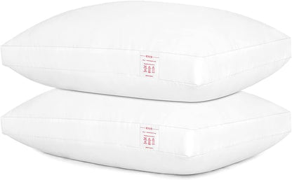 EIUE Bed Pillows for Sleeping 2 Pack Queen Size，Super Soft Down Alternative Microfiber Filled Pillows,20 x 30 Inches,White - LeafyLoom