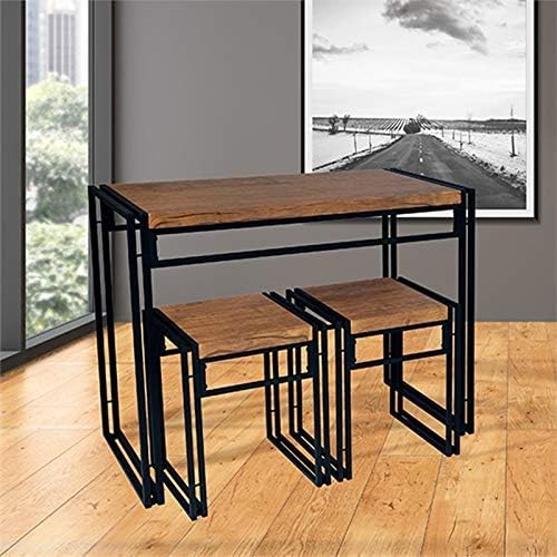 Atlantic Dining Table Set Black - LeafyLoom