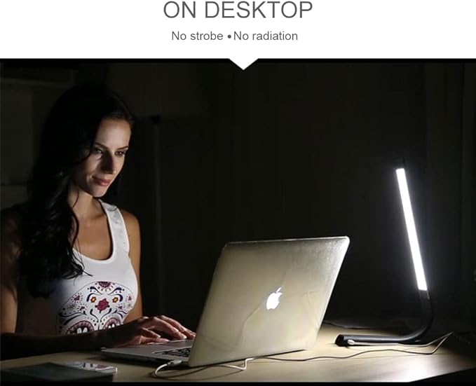 'Mark' Wireless LED Desk Lamp, 360 Adjustable, Portable, Foldable and USB Rechargeable, Up to 40 Hours of Continuous Light, Touch Control, 6 Brightness Levels, 3 Light Modes (Gold) - LeafyLoom