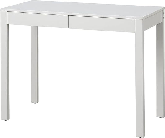 Target Marketing Systems Gabby Home Office, Study Room, Vanity or Bedroom, Computer 2 Drawers, Contemporary Style Desk with Storage, 40” x 20”, White - LeafyLoom