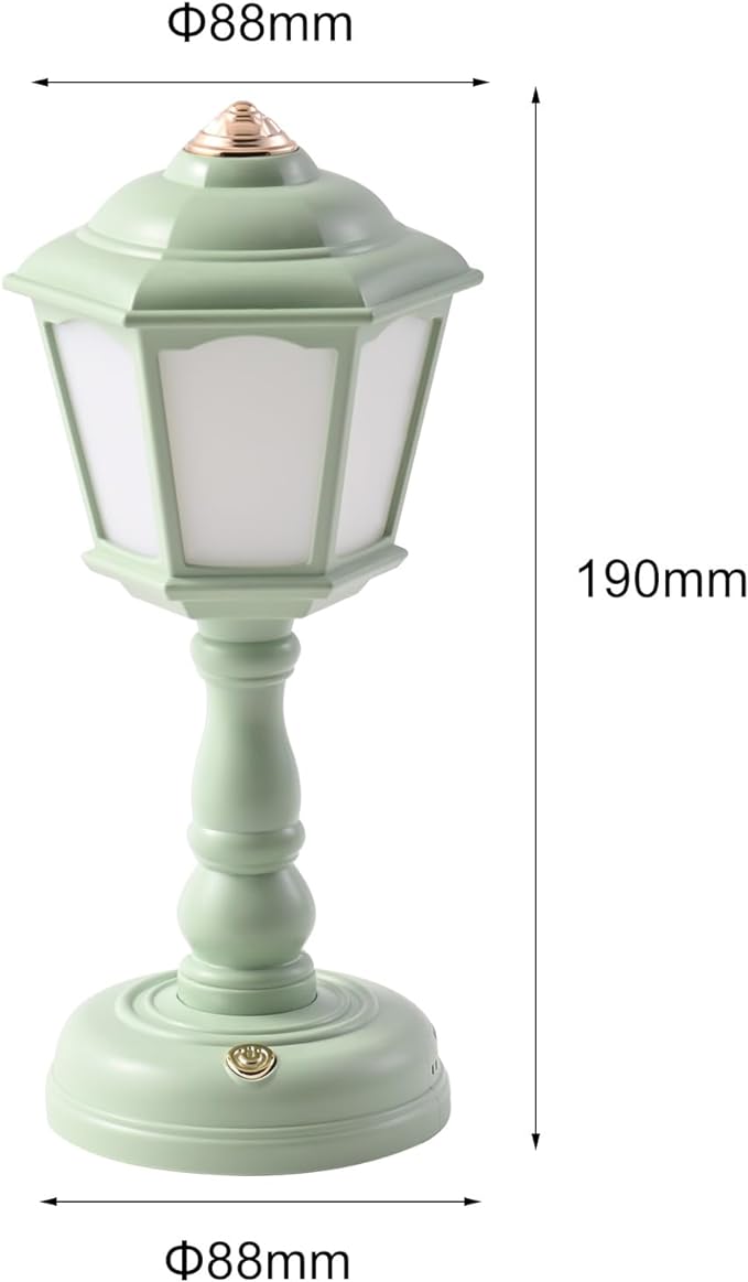 Mini Desk lamp Vintage, LED Desk Lamp Dimmable Table Lamp Reading Lamp with USB Charging Port, Sensitive Control, Eye-Caring Office Lamp,Very beautiful decorative desk lamp (Green) - LeafyLoom