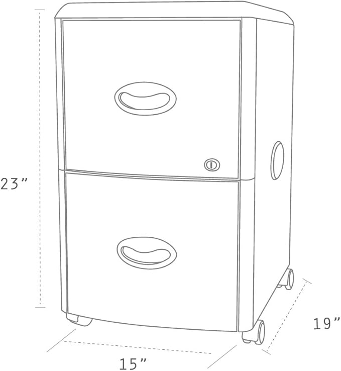 Storex 61351C01C File Cabinet, Black - LeafyLoom