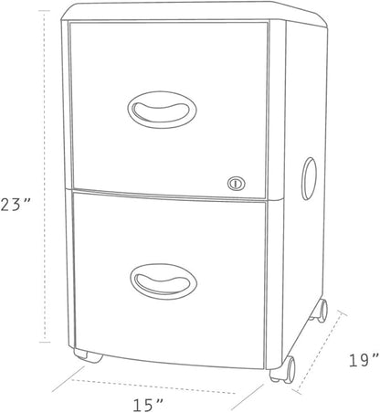 Storex 61351C01C File Cabinet, Black - LeafyLoom