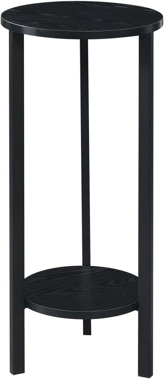 Convenience Concepts Graystone 31 inch 2 Tier Plant Stand, Black/Black - LeafyLoom