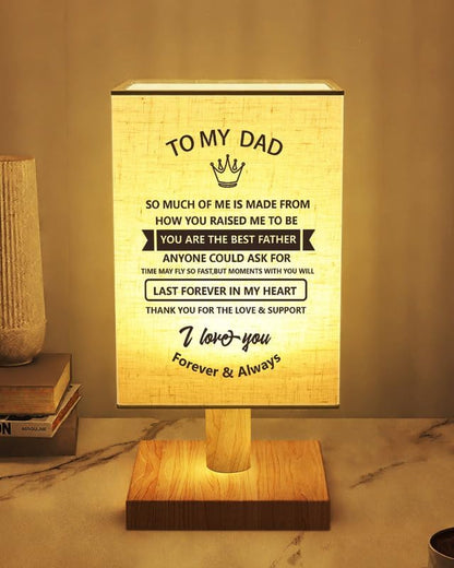 Welsky Dad Gifts from Daughter Son, Personalized Table Lamp Birthday Gifts for Dad, Dad Birthday, Christmas Presents from Kids - LeafyLoom