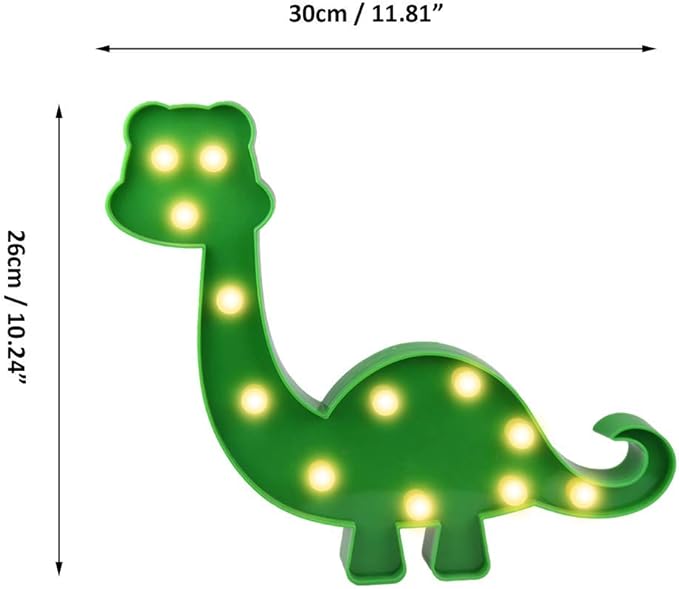 Dinosaur Night Light Nursery Decor Party Decoration,Childen Kids Bedroom Decorative Table Lamps, Marquee Animal Sign,Birthday Gifts for Kids/Boys - LeafyLoom