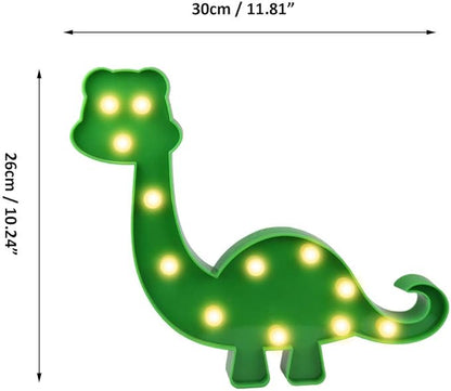 Dinosaur Night Light Nursery Decor Party Decoration,Childen Kids Bedroom Decorative Table Lamps, Marquee Animal Sign,Birthday Gifts for Kids/Boys - LeafyLoom