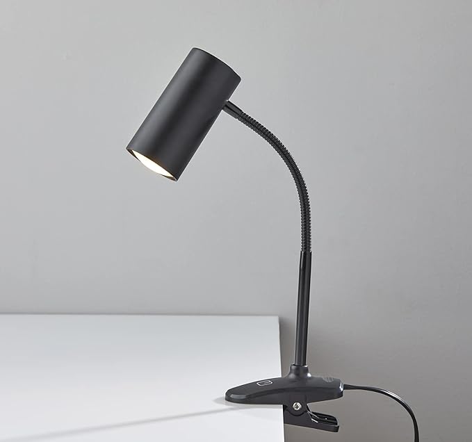 SIMPLEE ADESSO Dual Purpose LED Desk/Clip LAMP Matte Black - LeafyLoom