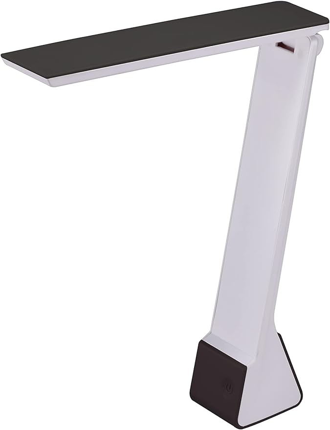 Bostitch Office KT-VLED1810-BLK Powered Rechargeable Battery LED Desk Lamp, 3 Color Temperatures, Flip Open, Black - LeafyLoom