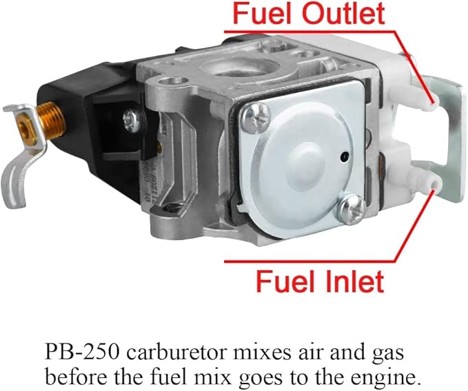 PB250 Carburetor Air Filter kit for Echo ES-250 Leaf Blower RB-K106 PB-250 Blower PB-250LN 165 Mph and 391 Cfm A021003661 Carburetor w Fuel Line - LeafyLoom