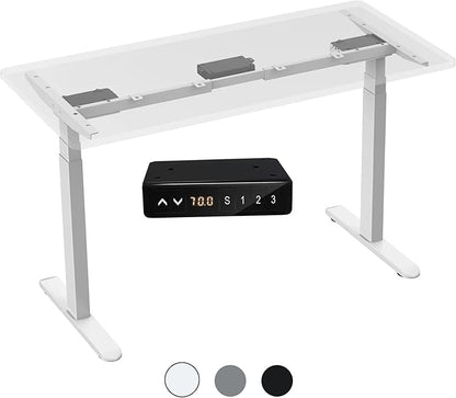 AIMEZ0 Dual Motor Sit Stand Desk Adjustable Electric Standing Desk Frame with LCD Touch Screen Adjustable Height 27.4-45.6 inches for Home & Office Table (Frame Only) White - LeafyLoom