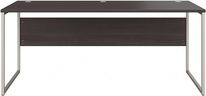 Bush Business Furniture HYD373SG Hybrid 72-Inch Computer Table Desk with Metal Legs, Storm Gray - LeafyLoom