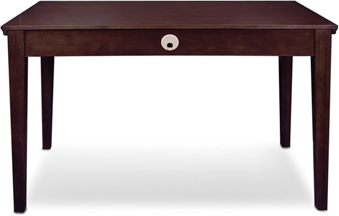 Leick Home 81400 Laptop Computer Writing Desk with Drop Front Keyboard Drawer, Chocolate Cherry - LeafyLoom