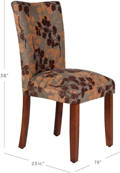 Homepop Home Decor | K1136-F975 | Classic Upholstered Parsons Dining Chair | Single Accent Dining Chair, Brown Woven - LeafyLoom