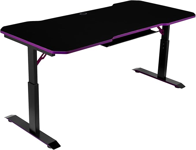 Cooler Master GD160 PC Gamimg Desk, Onesize, Black, Purple - LeafyLoom