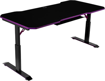 Cooler Master GD160 PC Gamimg Desk, Onesize, Black, Purple - LeafyLoom