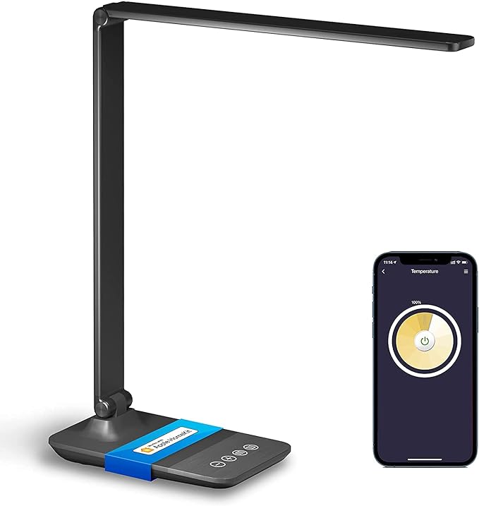 meross Smart LED Desk Light, Metal LED Desk Lamp Works with HomeKit, Alexa and Google Home, WiFi Eye-Caring Smart LED Desk Lamp for Home Office with Tunable White, Remote Control, Schedule and Timer - LeafyLoom