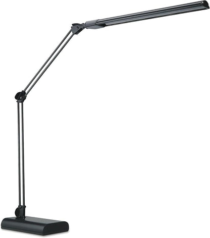 Alera ALELED908B 3.25 in. W x 6 in. D x 21.5 in. H Adjustable LED Desk Lamp - Black - LeafyLoom