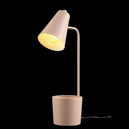 Globe Electric 30295 Taylor 18" Organizer Desk Lamp, Matte Pink, Brass Pivot Joint, On/Off Rotary Switch at Shade - LeafyLoom