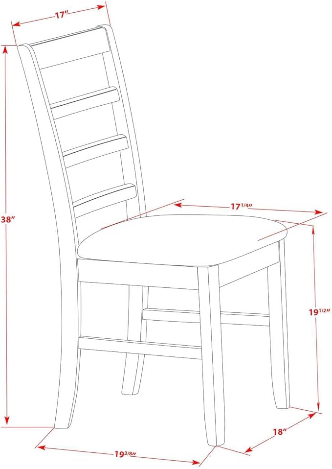 East West Furniture Eden 3 Piece Dinette Set for Small Spaces Contains a Round Table with Pedestal and 2 Kitchen Dining Chairs, 30x30 Inch, Black & Cherry - LeafyLoom