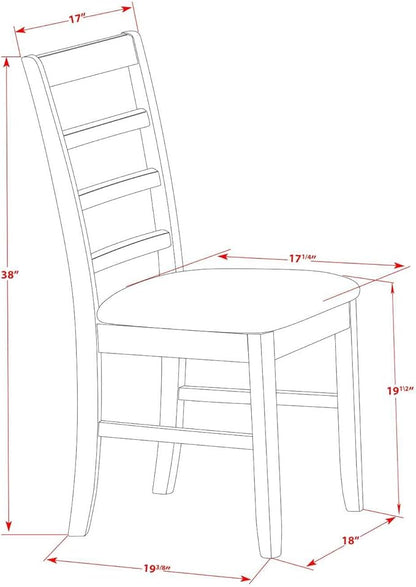 East West Furniture Eden 3 Piece Dinette Set for Small Spaces Contains a Round Table with Pedestal and 2 Kitchen Dining Chairs, 30x30 Inch, Black & Cherry - LeafyLoom