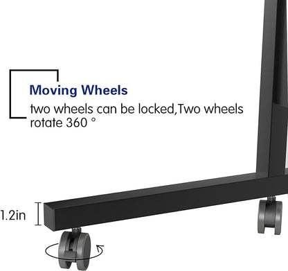 SogesHome 23.6'' Portable Computer Desk - Adjustable Standing Desk with Tablet Slot, Laptop Cart, and Mobile Bed Table, Black - LeafyLoom