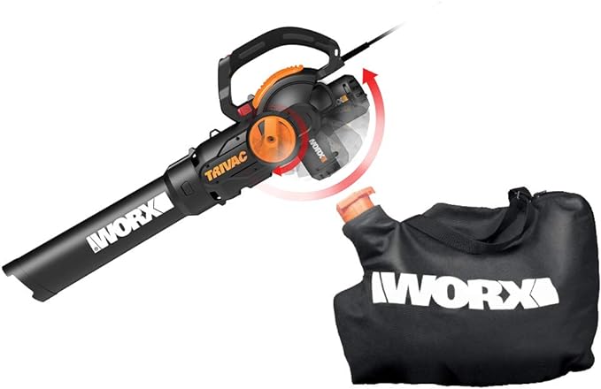 WORX 12 Amp TRIVAC 3-in-1 Electric Leaf Blower/Mulcher/Yard Vacuum - WG512 - LeafyLoom