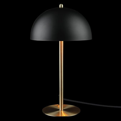 Globe Electric 52938 Luna 15" Desk Lamp, Matte Black, Matte Brass Accents, in-Line On/Off Rocker Switch - LeafyLoom