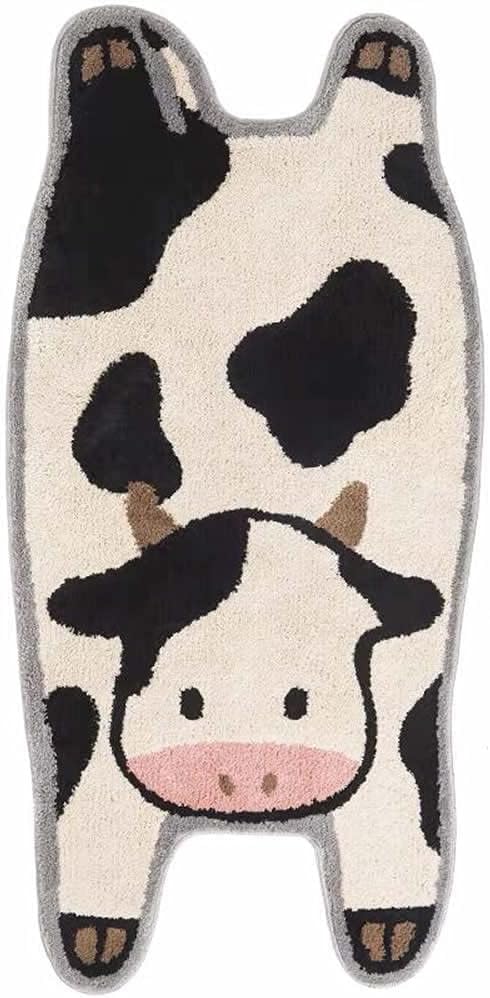 Dairy cattle Shaped Design Bathroom mat,Non-slip Bath Rugs,Play Carpet Area Rug,Photography Props,cow Indoor Mat,Kids Area Mat,Kids' Room Décor - LeafyLoom