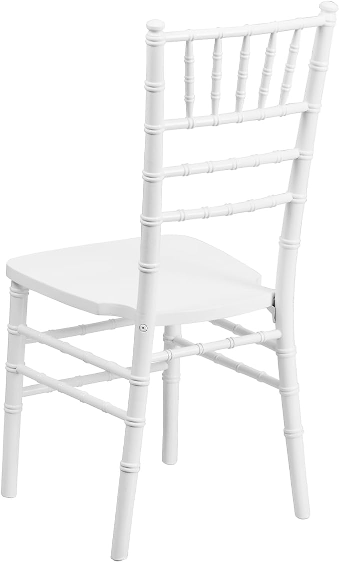 Flash Furniture Hercules Series Chiavari Chair for Formal Events and Banquets, Commercial/Residential All-Occasion Event Chair, White - LeafyLoom