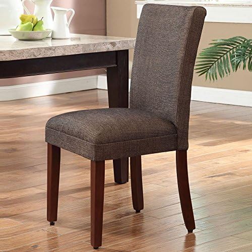 HomePop Classic Parsons Dining Chair, Single Pack, Textured Brown - LeafyLoom