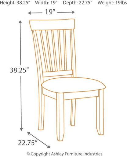 Signature Design by Ashley Berringer 18" Rustic Dining Chair with Cushions, 2 Count, Brown - LeafyLoom