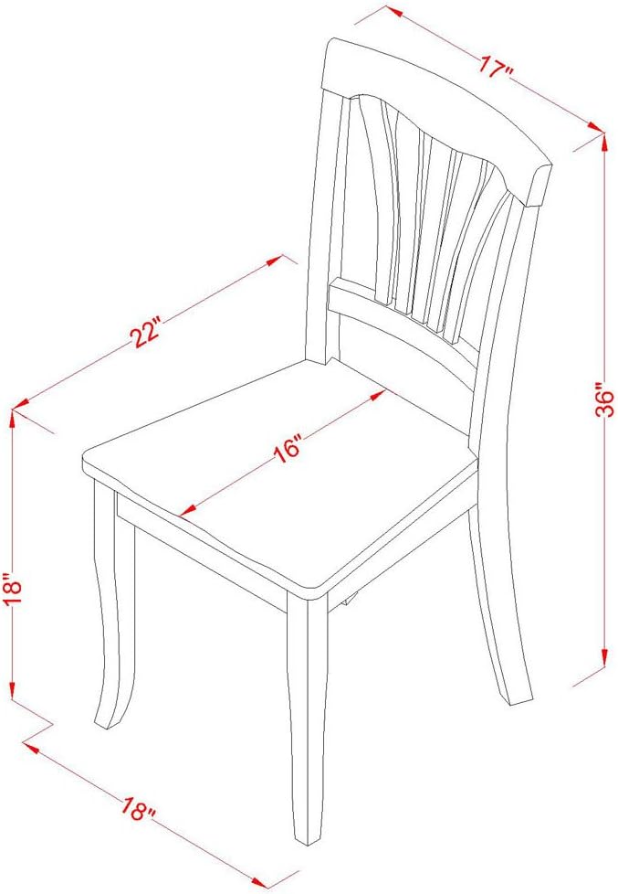 East West Furniture AMAV3-BCH-W 3 Piece Kitchen Set for Small Spaces Contains a Round Table with Pedestal and 2 Dining Room Chairs, 36x36 Inch - LeafyLoom