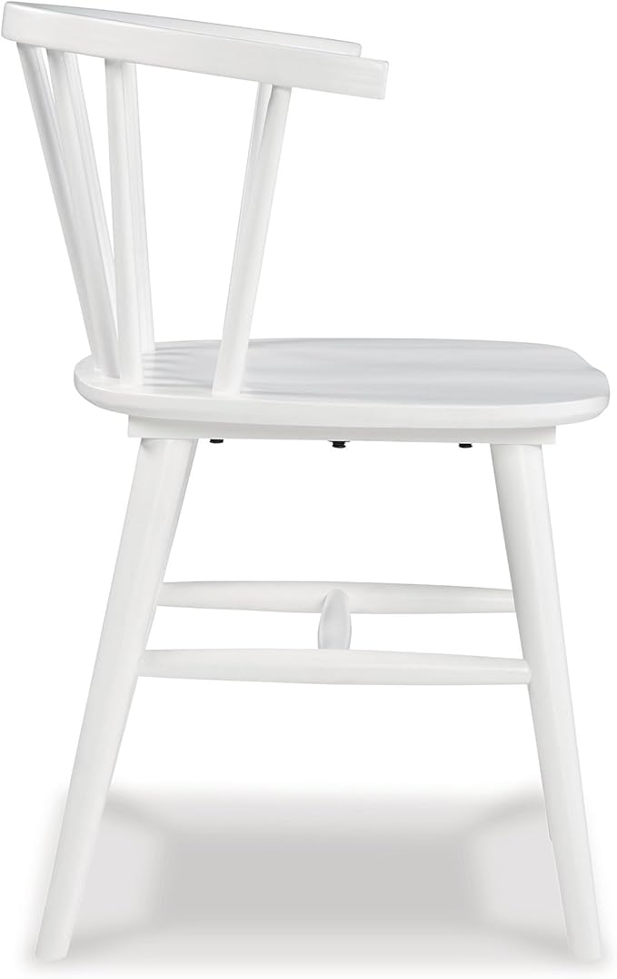 Signature Design by Ashley Grannen Modern 18" Spindle Back Dining Chair, 2 Count, White - LeafyLoom