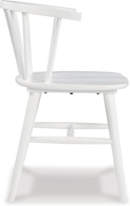 Signature Design by Ashley Grannen Modern 18" Spindle Back Dining Chair, 2 Count, White - LeafyLoom