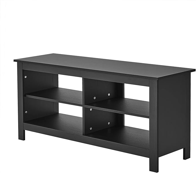 Panana TV Stand, Moden 4 Cubby TV Stand for 60 inch TV, Farmhouse Television Stands Entertainment Center Media Stand with Storage TV Table Stand for Living Room - LeafyLoom