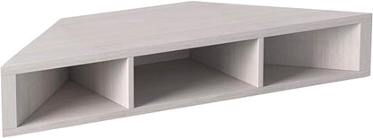 24/7 Shop at Home French 47 inch Modern TV Stand with Storage, Floating Corner Shelf for Wall, Wood Entertainment Center with Shelves for Living Room, Bedroom, Family, White Oak - LeafyLoom