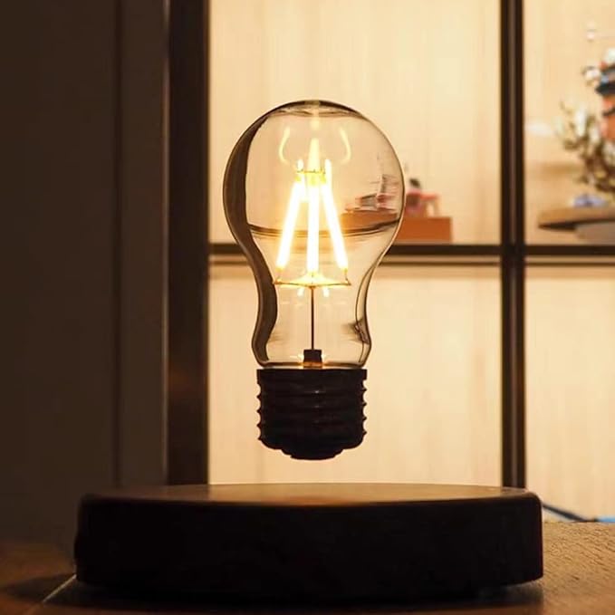 Magnetic Levitating Floating Wireless LED Light Bulb Desk Lamp ，Magic Desk lamp, Science Fiction into Reality, Suitable for Room and Office Decoration,Unique Gift Instantly Become The Focus - LeafyLoom