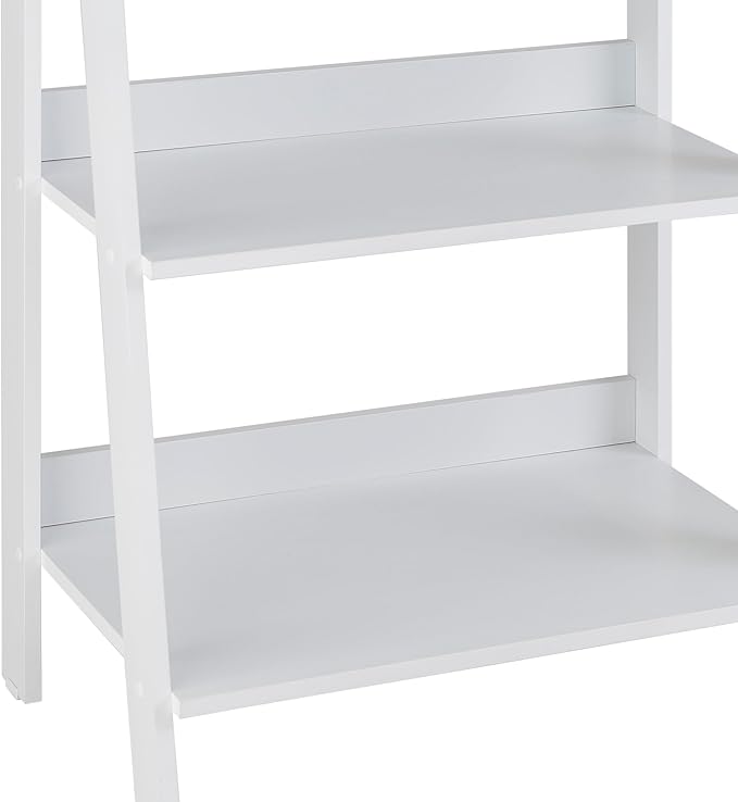 Walker Edison Sophia Modern 4 Shelf Ladder Bookcase , 55 Inch, White - LeafyLoom