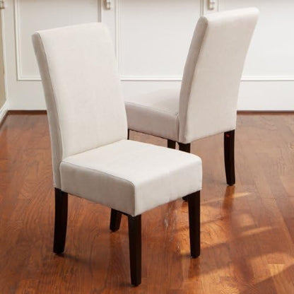 Christopher Knight Home Pertica Linen Dining Chairs, 2-Pcs Set, Natural - LeafyLoom