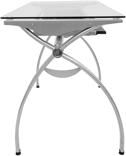 NicBex Laik-DW-00054-DX Desks, 43.25" W x 22.5" D x 29.5" H, White - LeafyLoom