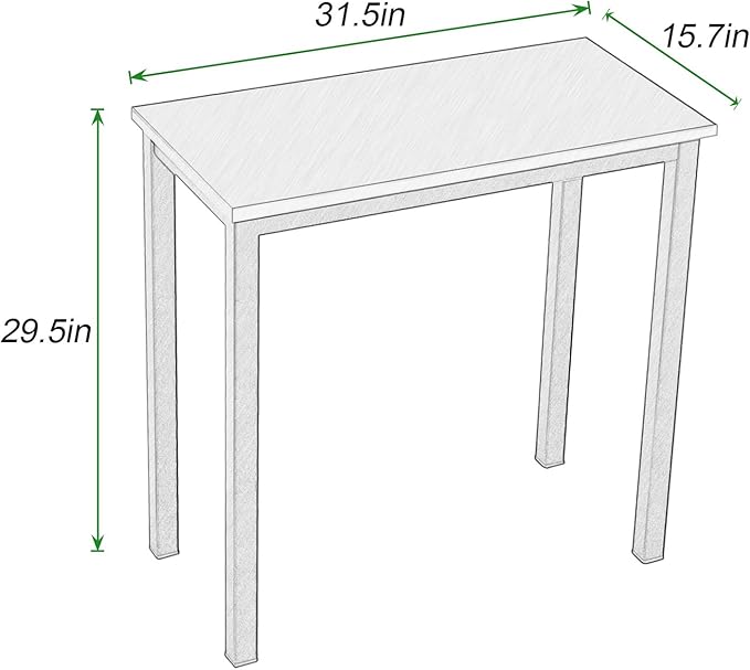 SogesGame Small Computer Desk, 31.5 inches Small Office Desk Computer Table Study Writing Desk Workstation for Home Office, Teak Black - LeafyLoom